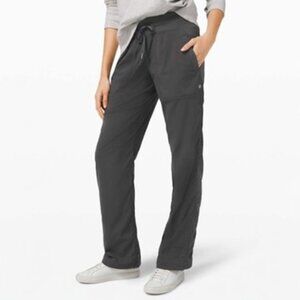 LULULEMON DARK GRAY DANCE STUDIO PANTS LINED SIZE 10